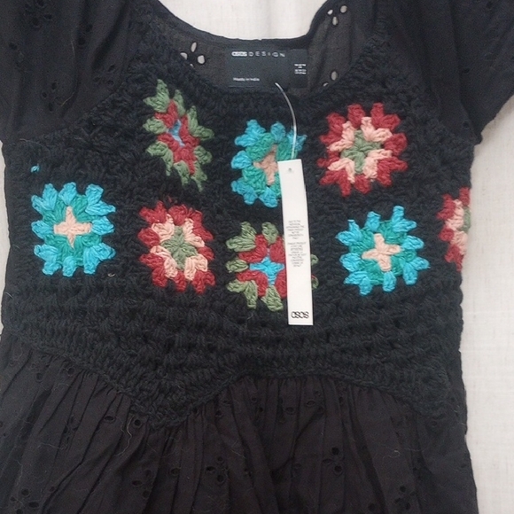 Asos Crochet Floral Dress Nwt - Picture 9 of 11